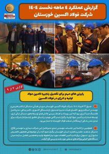 04 1 212x300 - جهش صنعتی فولاد اکسین خوزستان در 4 ماه نخست سال 1404