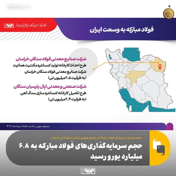 02 1 585x585 - جهش سرمایه‌گذاری فولاد مبارکه؛ 6.8 میلیارد یورو در خدمت تولید